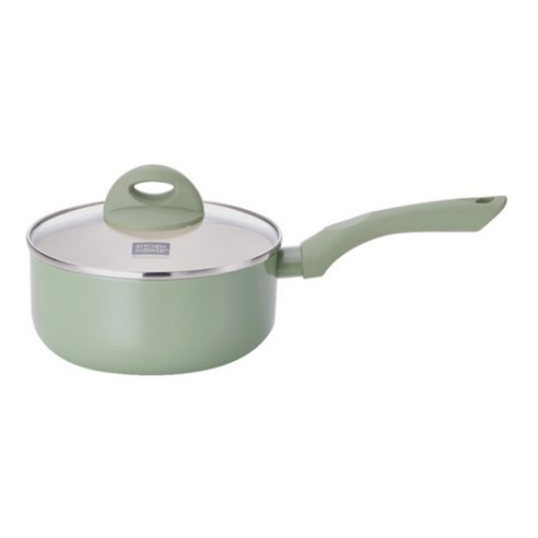 키친플라워 쿠킨 IH인덕션 칼라냄비 편수, 18cm, 그린, 1개