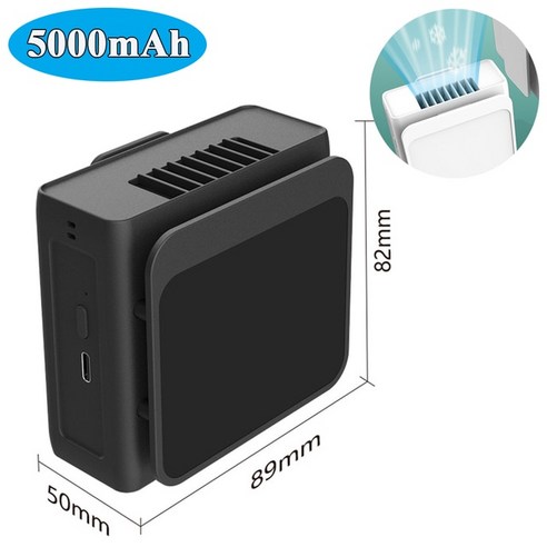  휴대용에어컨 이동식 냉풍기 캠핑 미니 무시동 소형 차박 이동형 실외기없는 에어컨, 3.mechanical 220V - UK 가정용 이동식에어컨 실외기없는에어컨 캠핑에어컨 충전식 휴대용 허리 선풍기 8000mAh 야외 캠핑 스포츠 미니, 14 Black 5000mAh