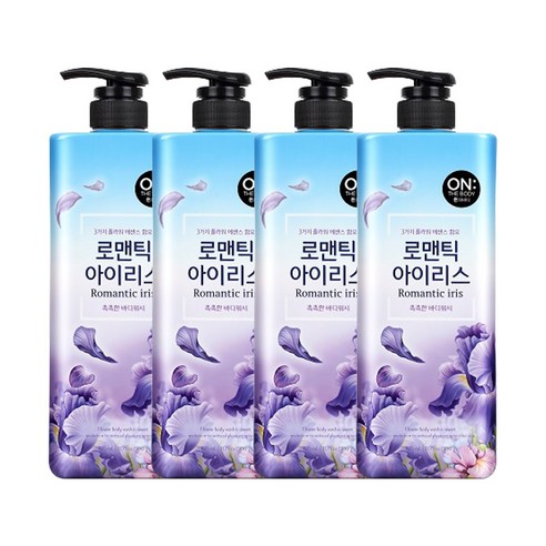 온더바디 로맨틱 아이리스 875ml(900g) 바디워시, 900g, 4개