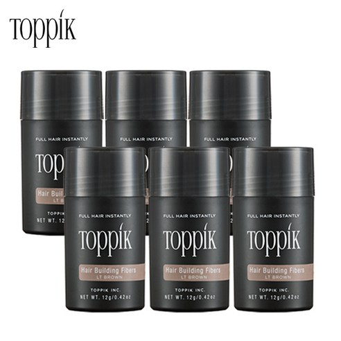 TOPPIK 토픽 흑채 27.5g 에어펌프 어플리케이터 옵티마이저 포함 천연케라틴 증모제 2개월분 중간갈색 밝은갈색, 토픽 27.5g 중간갈색 세트, 1세트