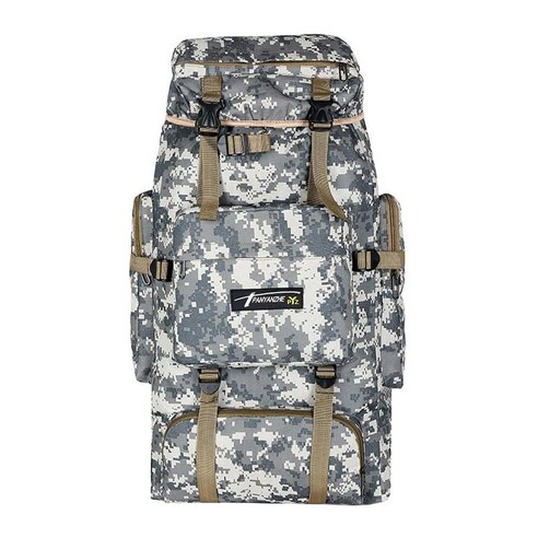 배낭 캠핑 대용량 70L 배낭 데이 팩 Haversack 여행 가방 자루, ACU Camo, 70x36x20CM, 나일론