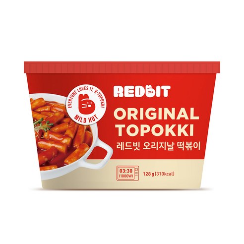 레드빗 매콤달콤 오리지널맛 컵 떡볶이 140g 24개, 3.36kg