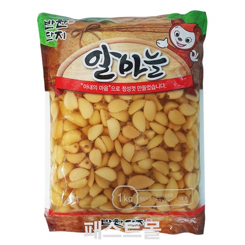 또밥찬 맛있는 간장 초마늘 1kg 마늘장아찌 반찬단지, 5개