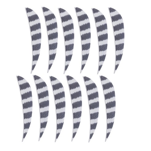YSSHOP 12x3 "터키 깃털 화살 양궁 활 오른쪽/왼쪽 날개, 화이트, 3 인치, 깃털 깃털