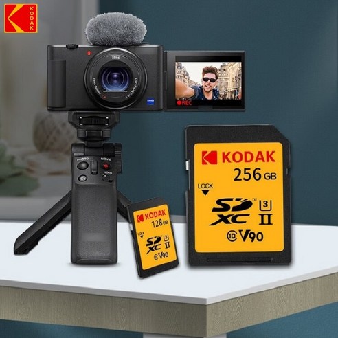 DSLR MILC 카메라용 고속 마이크로 SD카드 코닥 V90 128GB UHS II 8K 울트라 HD 메모리 U3 SDXC TF 280 MB, 64GB, 01 64GB