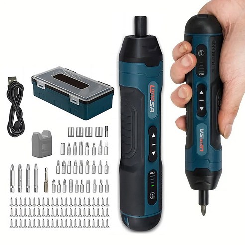 프리라이프 - 일자형 USB 충전 미니 전동 스크류 드라이버 세트, 420pcs, MT3603