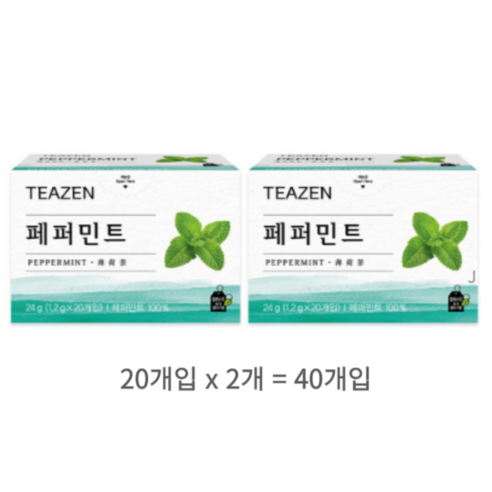 티젠 페퍼민트, 1.2g, 20개입, 6개