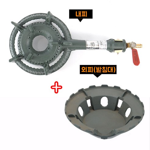 업소용버너 업소용 가스 버너 1구 쌍관 소삼중 대삼중 준저압 LPG LNG, 2구(쌍관)세트(LNG)