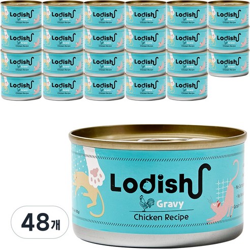 로디시 고양이 습식사료 주식캔, 48개, 그레이비 치킨, 85g
