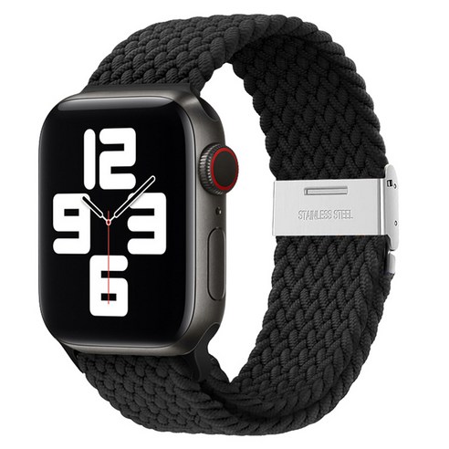 슈페르바 애플워치 호환 니트밴드 스마트워치 스트랩, 만다라블랙, 42/44/45/49mm