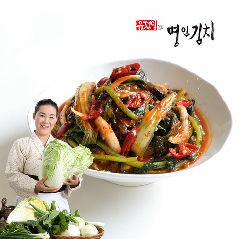 [식품명인 유정임] 열무얼갈이 김치 2kg/3kg/4kg 골라담기, 2kg, 4개