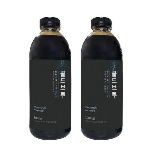 [인더스콜] 콜드브루 원액 대용량 더치커피 세하도 1000ml, 2개, 1개입