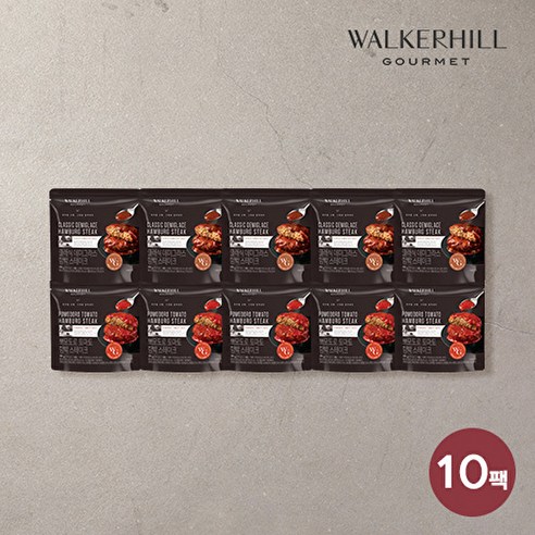 워커힐 한돈한우 함박 스테이크 180g * 10팩 (클래식 데미그라스 5팩+ 토마토 5팩), 없음, 10개