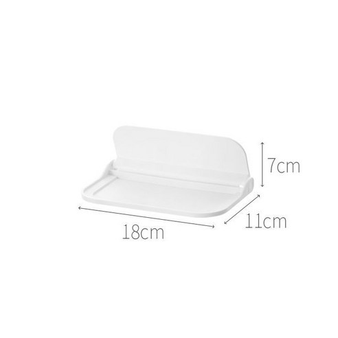 화장실 선반 벽걸이 형 욕실 접이식 선반 보드 비 천공 화장실 플라스틱 보관 선반, 작은 흰색