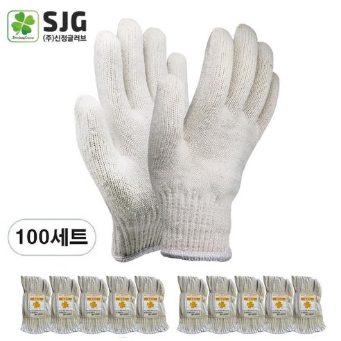 SJG 클로버 면장갑 60g 100켤레, 100개