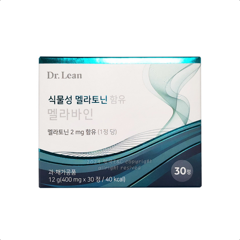 닥터린 식물성 멜라토닌 함유 멜라바인, 1박스, 30정
