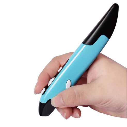무선 광학 펜 마우스 2.4GHz USB 마우스펜 3색 속도 조절가능, 블루, 기본형
