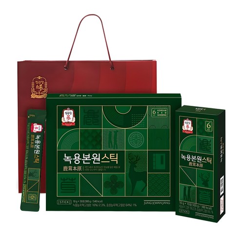 정관장 녹용본원스틱 30p + 쇼핑백, 300g, 1개