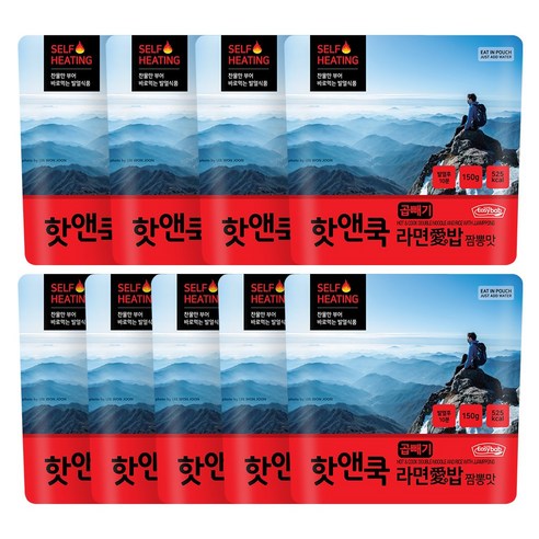 이지밥 핫앤쿡 라면애밥 짬뽕맛, 150g, 9개