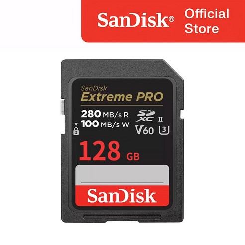샌디스크 익스트림프로 SD 카드 V60 USH-II U3 SDXEP, 128GB