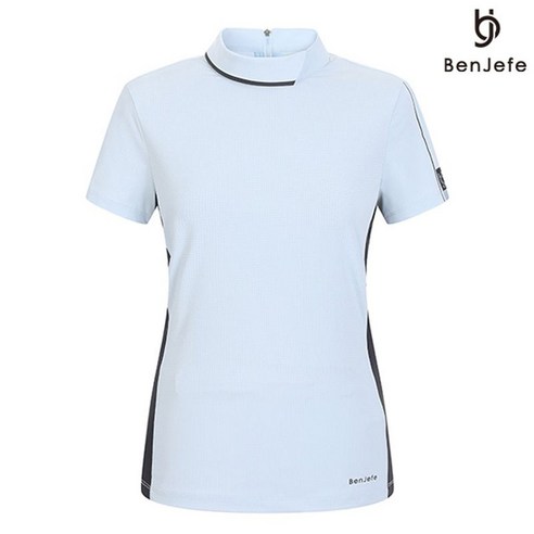 스타일과 편안함을 겸비한 벤제프 여성 반목 사이바 배색 티셔츠