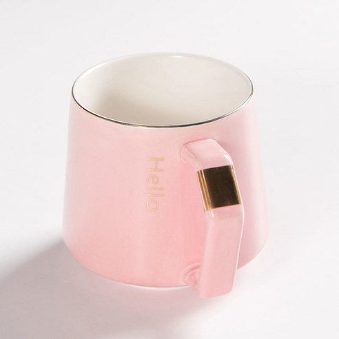 DFMEI 창의적인 추적 Tracing the Golden Thal Cup Light Luxury Nordic Coffee Cufe Coffee Simple Ceramic Cup은, Zhaer Cup Pink, 싱글 컵