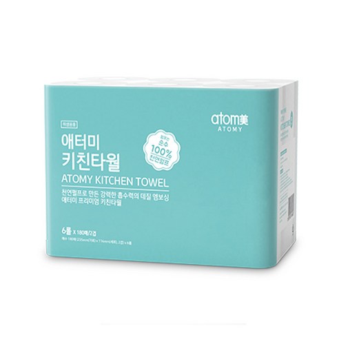 애터미 키친타올 180매, 6개입, 1개