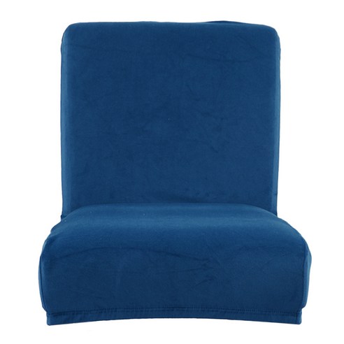 연약한 우단 막대기 카운터 고도 발판은 식당 의자 Slipcover를 덮습니다, Blue_1, {"수건소재":"설명"}