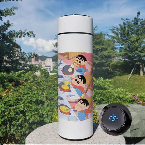크레용 작은 새로운 보온병 소년 학생 인터넷 연예인 컵 슈퍼 핫 워터 컵 귀여운 스마트 열 패션, 색깔6, 하나