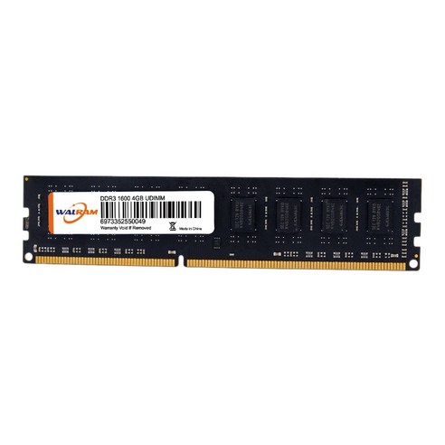 AFBEST WALRAM 메모리 모듈 카드 DDR3 4GB 1600MHZ RAM PC3-12800 240핀 데스크탑 컴퓨터 메모리에 적합, 검은 색