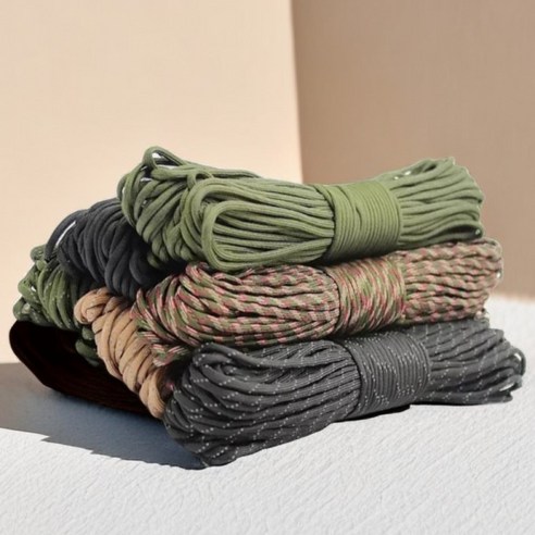 자일로프 낙하산줄 550 등산용로프 4mm 산악로프 31M, 사막 얼룩