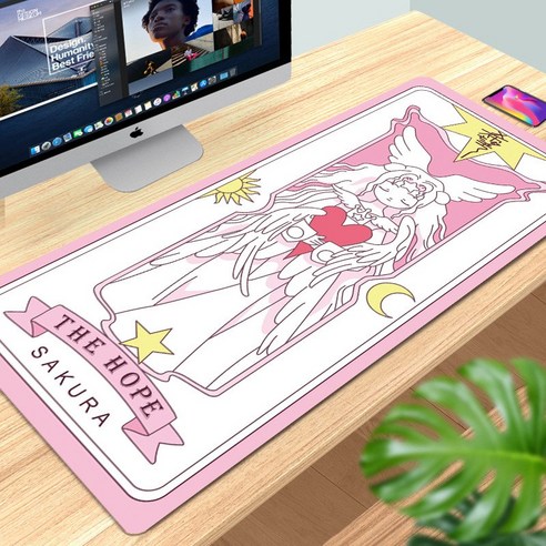 게임 마우스패드 카드캡터 사쿠라 게이밍 키보드 장패드 큐티 캐릭터 굿즈 대형 데스크매트, 80*30cm, 카드캡터 사쿠라-05