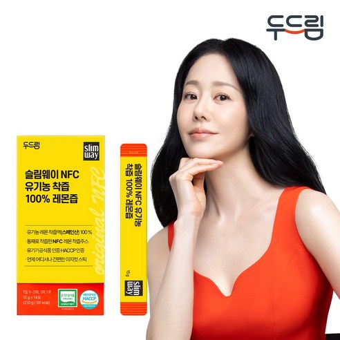 [두드림] 슬림웨이 NFC 유기농 착즙 100% 레몬즙 14포, 1개, 210g