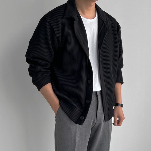 로니제이 남자 드랍 루즈핏 무지 사계절 데일리 가디건