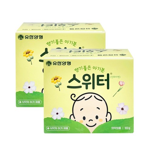 유한양행 스위터 베이비 파우더, 100g, 2개