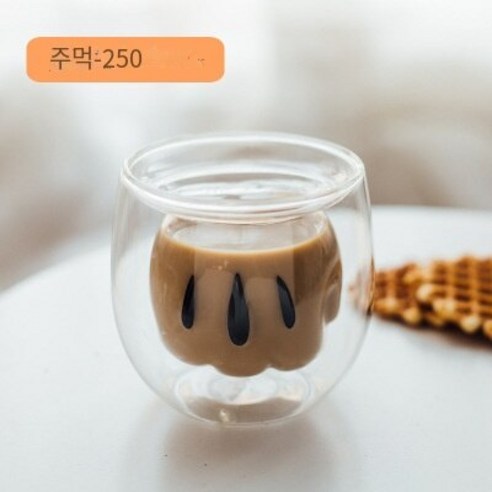 다나에 높은 붕규산 유리 이중층 컵 투명 절연 커피 컵, 주먹, 201-300ml