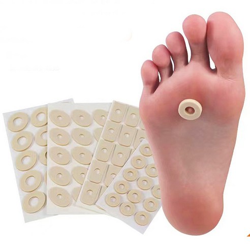 톡톡창고 발보호 패치 티눈 패드 굳은살 방지 물집 패드 발가락, 원형, 2개