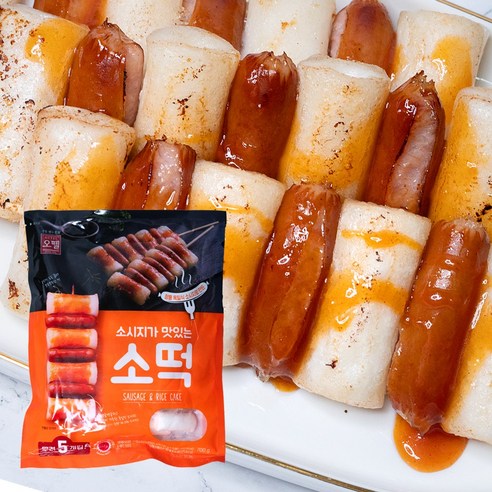 오뗄 소시지가 맛있는 소떡 700g 소스포함, 2개 오뗄장작