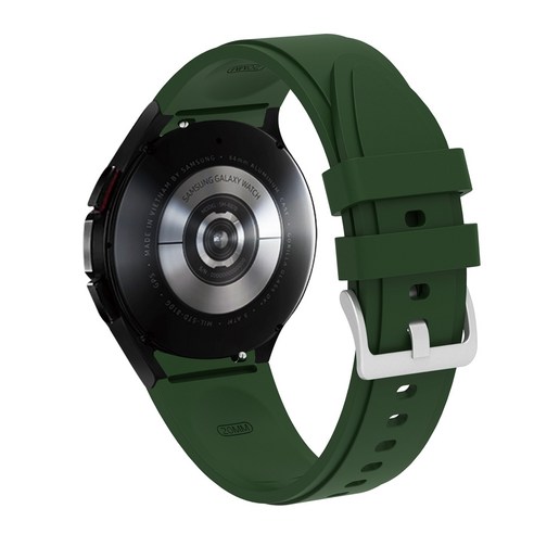 스트랩 삼성 갤럭시 시계 4 40mm 44mm smartwatch 실리콘 릿지 스포츠 correa 팔찌 갤럭시 시계 4 클래식 42mm 46mm 밴드, Green, watch 4 classic 42mm