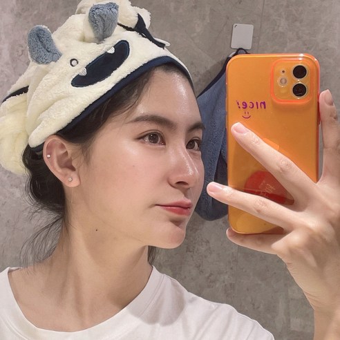 몬스터 드라이 헤어 모자 여자 귀엽다 고안치 속건 무취 강흡수 학생 기숙사, 스 탠 더 드, 리틀 몬스터 아이보리