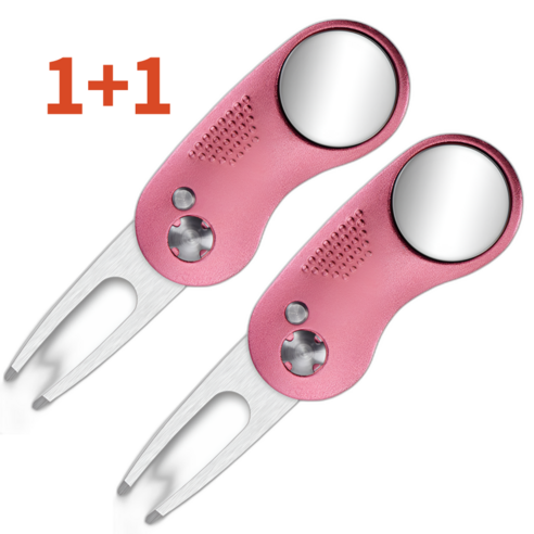 그로드 골프디봇 원터치 휴대용 그린보수기, 핑크, 2개