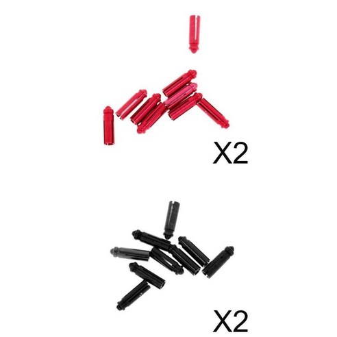 9 개 세트 Anodised 알루미늄 다트 비행 보호기/프로텍터 레드+9 개 세트 Anodised 알루미늄 다트 비행, 알루미늄 합금, 블랙+레드
