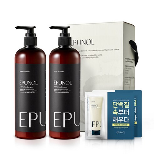 에퓨놀 탈모 샴푸 500ml 2개 + 트리트먼트 5ml 2개 세트, 1개