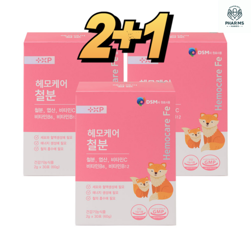 [팜스핸드]어지럽고 현기증 나거나 피곤할때 맛있게 하루 한포 먹는 리포퍼 철분, 1세트, 90정