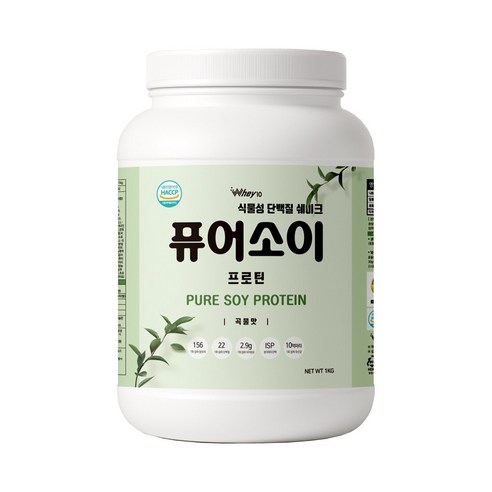식물성 단백질 쉐이크 퓨어소이 프로틴 곡물맛 파우더, 1개, 1kg