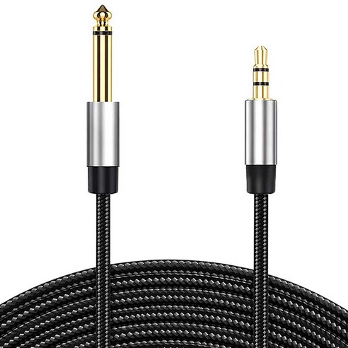 에이젠 3.5mm to 6.35mm AUX 오디오 변환 케이블
