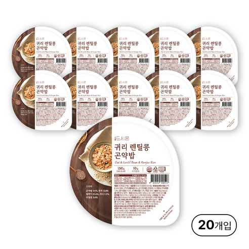 드시온 귀리렌틸콩 곤약밥, 150g, 20개