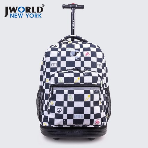 아이의 스타일과 편안함을 책임지는 제이월드 18인치 롤링백팩 아이콘체커스