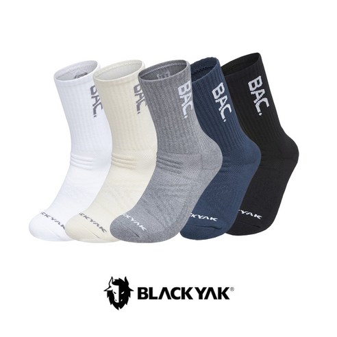 블랙야크 알파인크루삭스A 남여공용 등산양말 에어로쿨 면 중목 양말, WHITE, 024, 1개