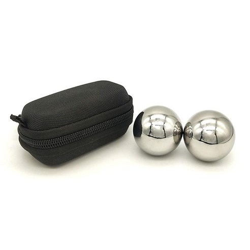 운동용 볼 짐볼 손 치료 운동 및 스트레스 완화를 위한 40mm 스테인리스 스틸 보정 공 2개